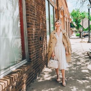 Gal Meets Glam Esther Cream Fit and Flare Dress